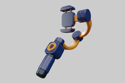 Aperçu: Stabilisateur à cardan portable style dessin animé