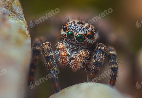 Preview: A Close-up picture of a Jumping Spider portrait Captured in Nature