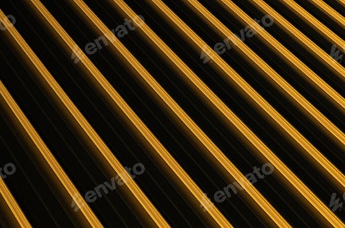 Visualização: Close-up da superfície nervurada preto-amarela causando ilusão de ótica