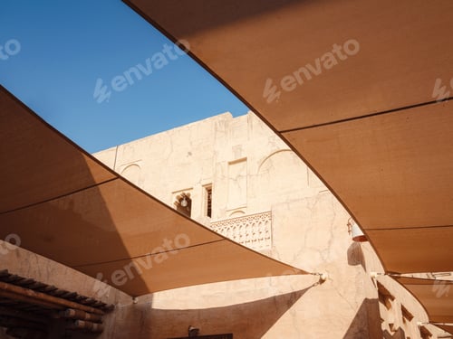 Preview: Al seef-old historical district with traditional Arabic architecture.