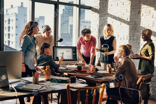 Preview: African Descent Brainstorming Working Workplace Concept