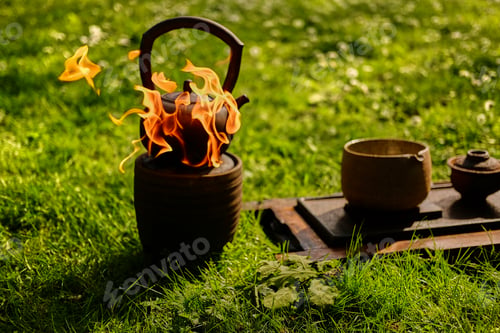 Preview: Chinese tea ceremony in a park.