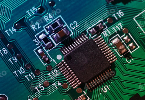 Preview: Close-up view of the electronic circuit