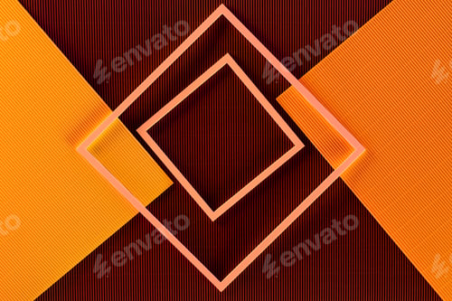 Preview: top view of arrangement of colorful paper sheets and frames backdrop