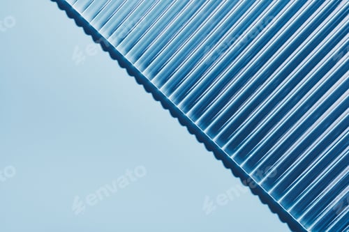 Preview: Abstract diagonal lines on blue background with hard shadows