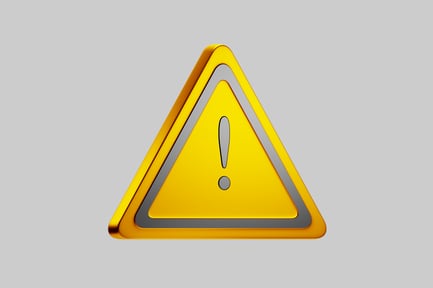 Preview: Yellow exclamation warning sign symbol