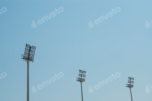 Preview: A Stadium light pole in the sky.