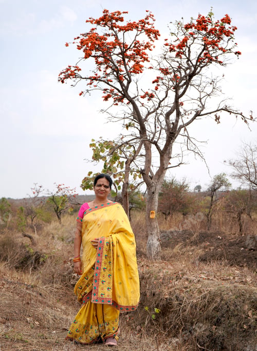 Preview: Portrait of Indian woman at outdoor.