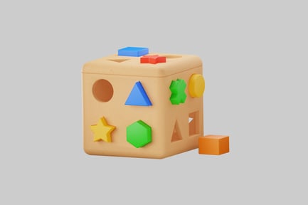 Shape sorter cube toy