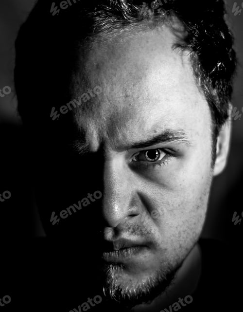 Preview: Portrait of m angry, young male