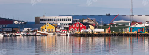 Preview: Typical Iceland Harbor with Fishing Boats