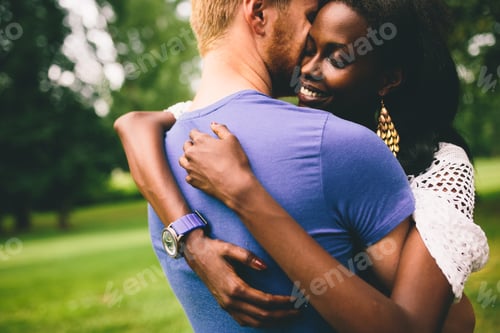 Preview: Multiracial couple in the park