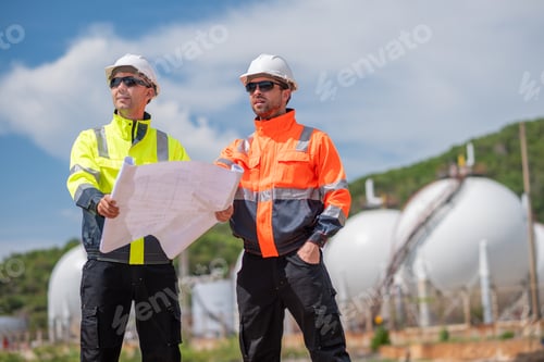 Preview: Environmental engineer or workers examining waste water