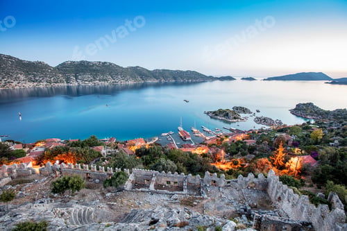 Preview: Few from simena castle to the kekova coast. Antalya, Turkey