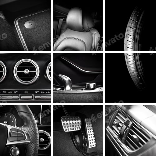Preview: Car interior details collage