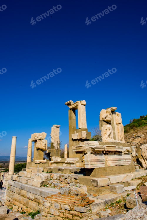 Preview: Ruins of the Temple of Apollo in Side in a summer day, Antalya, Turkey