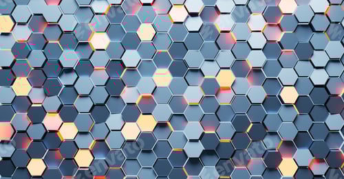 Preview: Hexagon pattern background. Modern technology and network concept