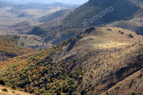 Preview: Aerial shot of mountain landscape.mountain peak and landscape