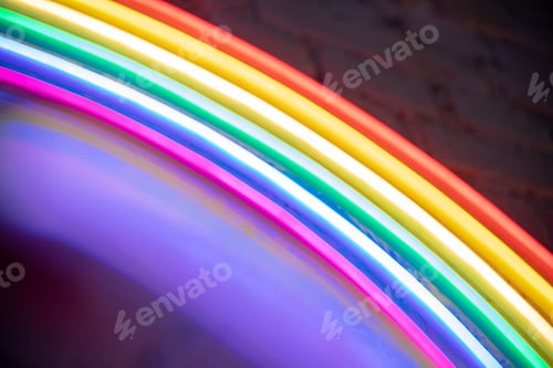 Preview: Rainbow colors neon background