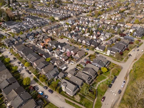 Preview: Aerial View of Residential Neighborhood Streets in BC, Canada