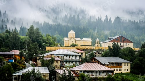 Preview: View on Saint Nicholas church in Mestia
