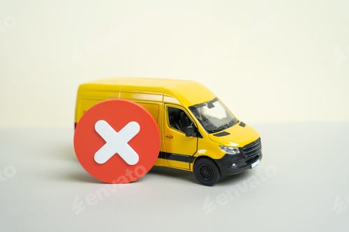 Preview: Inability to deliver and supply goods. Lack of drivers or transport. Logistics disruption concept