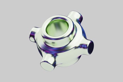 Visualização: Esfera cromada com portas