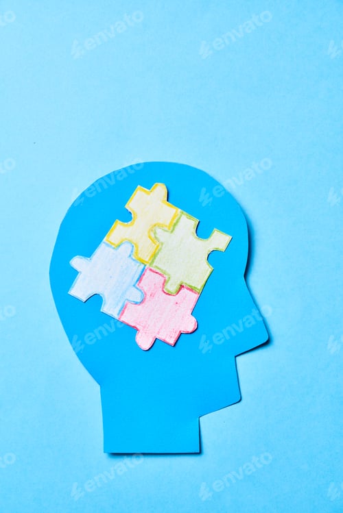Preview: Colorful puzzle, World Autism Awareness Day concept.