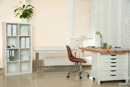 Preview: Modern interior of doctor's office with workplace