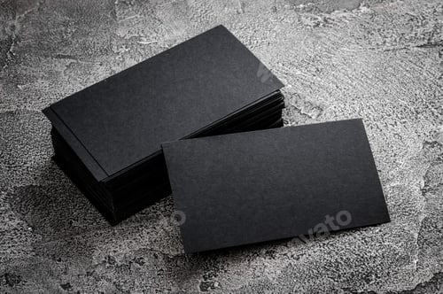Preview: Black paper business card template