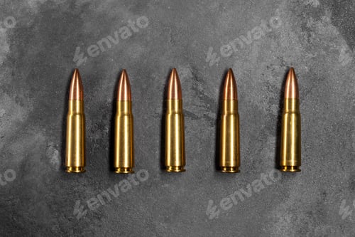 Preview: Bullets on gray background