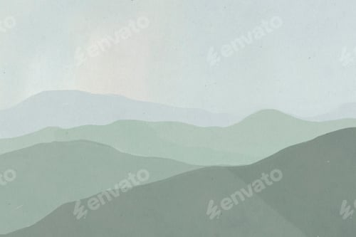 Preview: Background of green mountain range landscape illustration