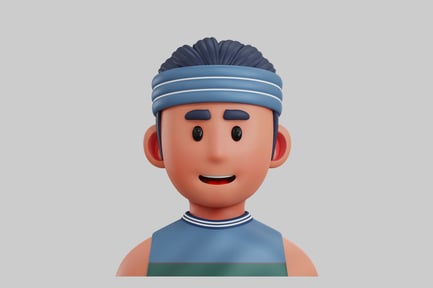Preview: Cartoon man with headband