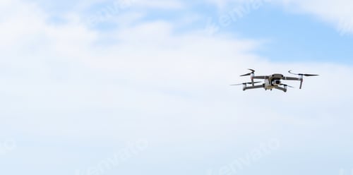 Preview: Drone quadrocopter with digital camera, air drone dron flying