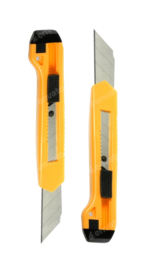 Preview: Box cutter knife isolated on white