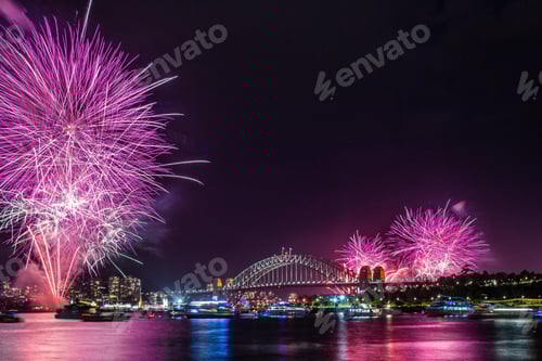 Visualização: fogos de artifício, celebração, explosão