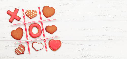 Preview: Valentines day greeting card with gingerbread cookies