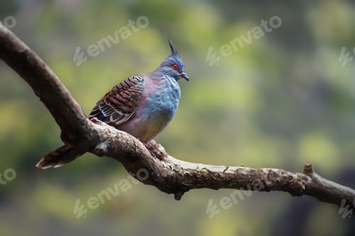 Preview: Crested Pigeon Bird (Ocyphaps lophotes)