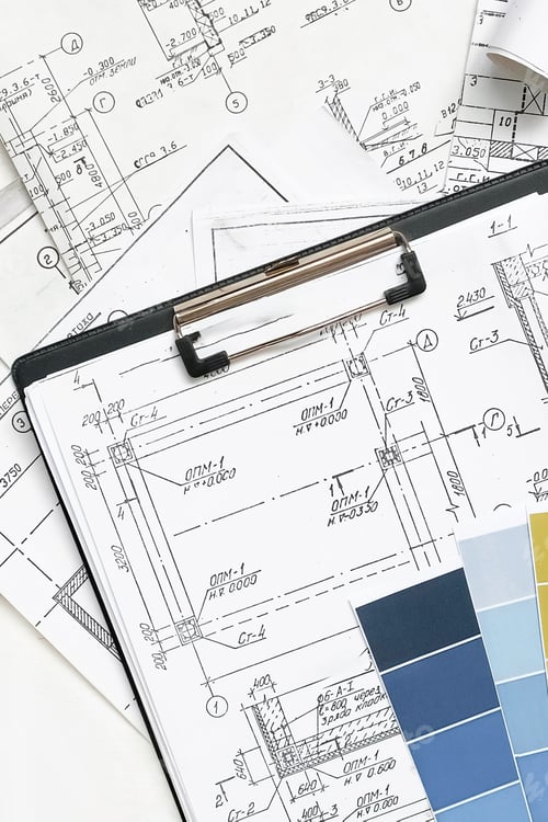 Preview: Architect works remotely from home in quarantine, Remote work, stay home, new normality, social dis