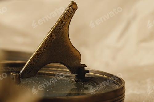 Preview: Close up view of the old compass