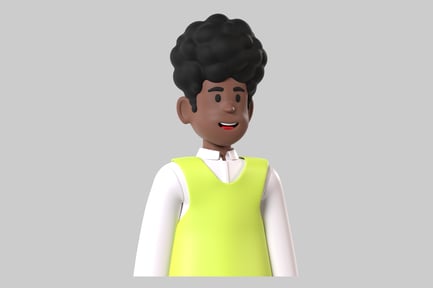 Preview: Cartoon character with green vest