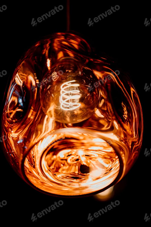 Preview: a light that is on in the dark room and is illuminated