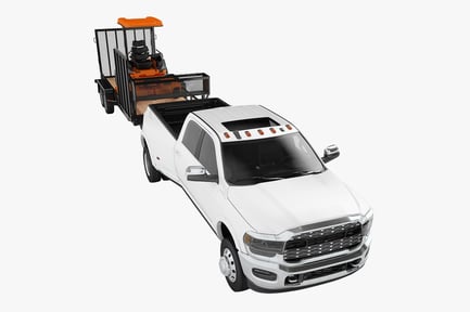 Preview: Pickup Truck with Lawn Mower Trailer