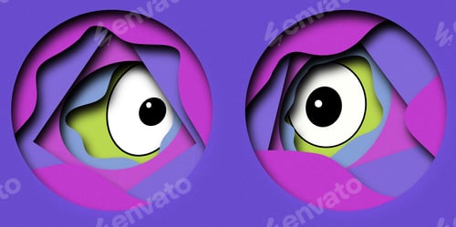 Preview: Funny eyes paper art