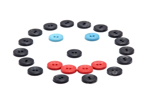 Preview: Plastic buttons of different colors. a smile from the buttons