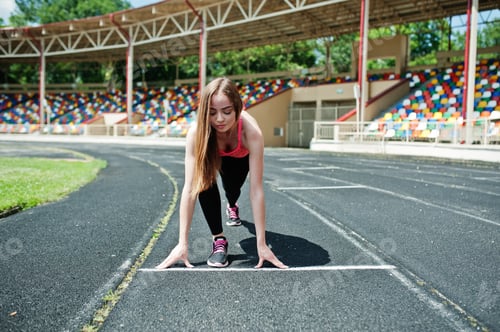 Preview: Fitness sporty girl in sportswear