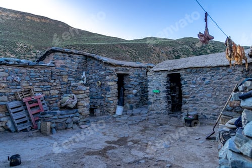 Preview: old stone house in the Andes mountains in Argentina
