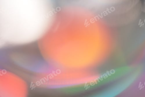 Preview: Bubble close up against colorful background, Holographic neon background