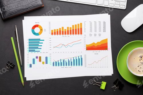 Preview: Office workplace table with reports