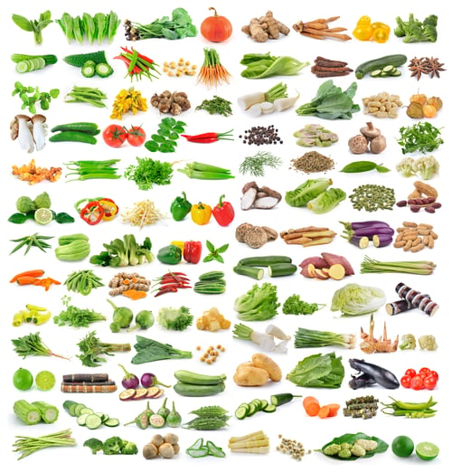 Preview: set of vegetable isolated on white background